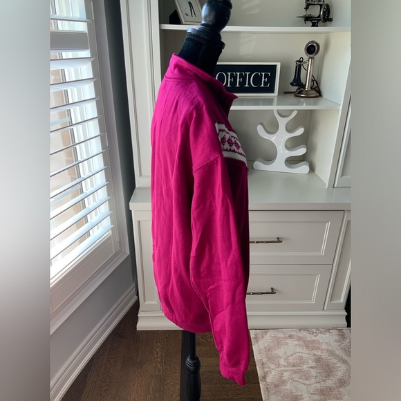 Vintage Y2K 90’S R&R SPORTS Magenta Half Zip Pullover Sweater Women’s SZ Large - Picture 13 of 15